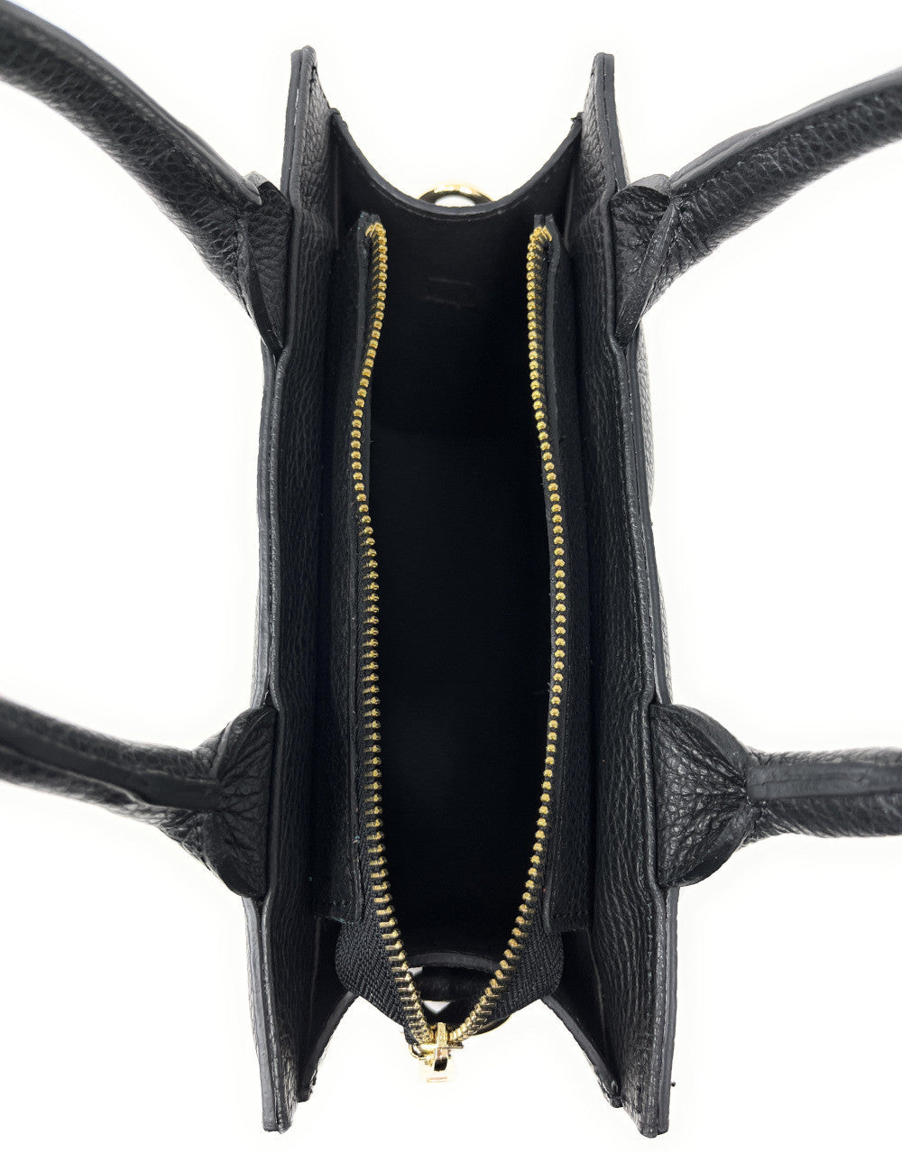 Sac à main tote book en cuir grainé matelassé RIVE GAUCHE Noir