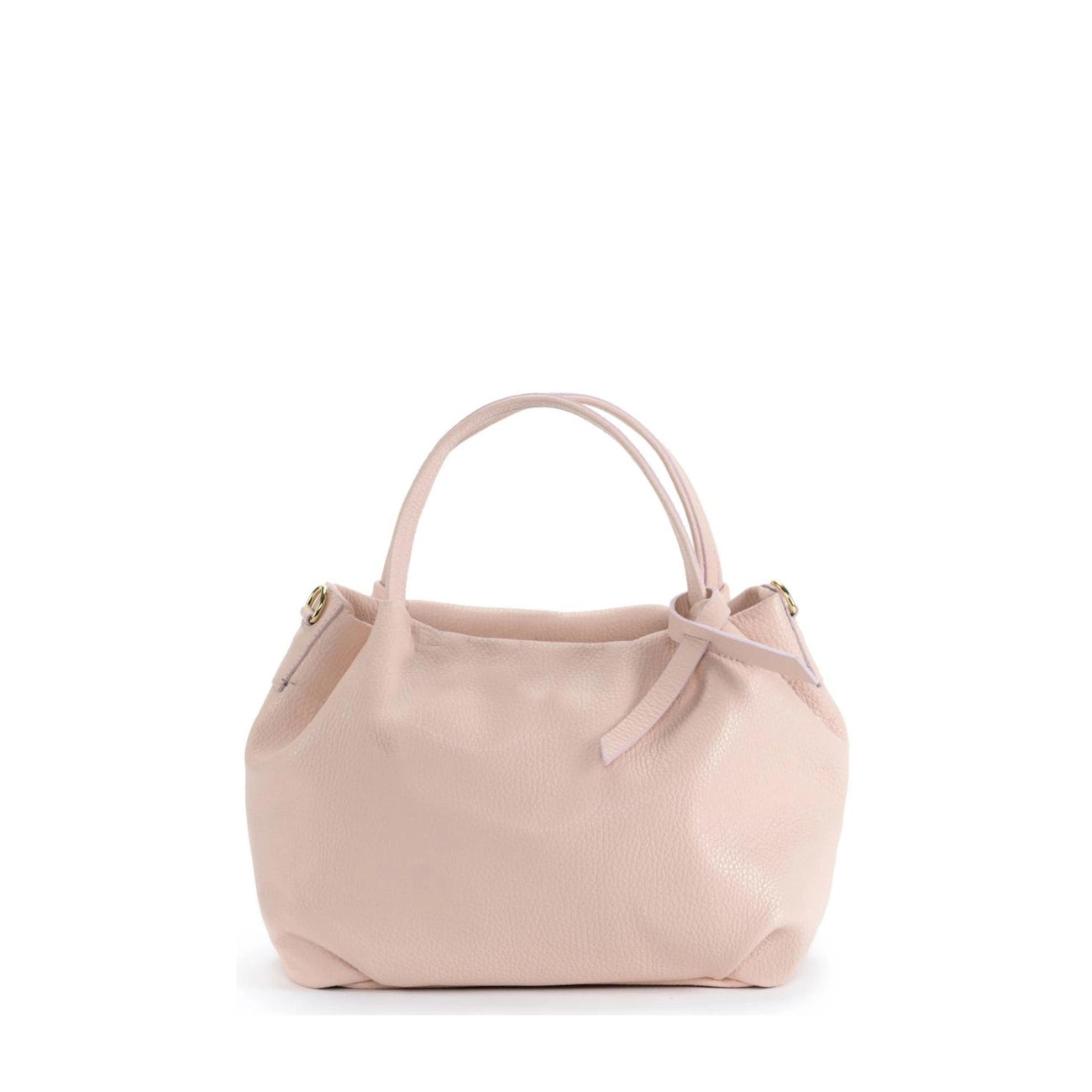 BUBBLE Nude Pink Grained Leather Handbag