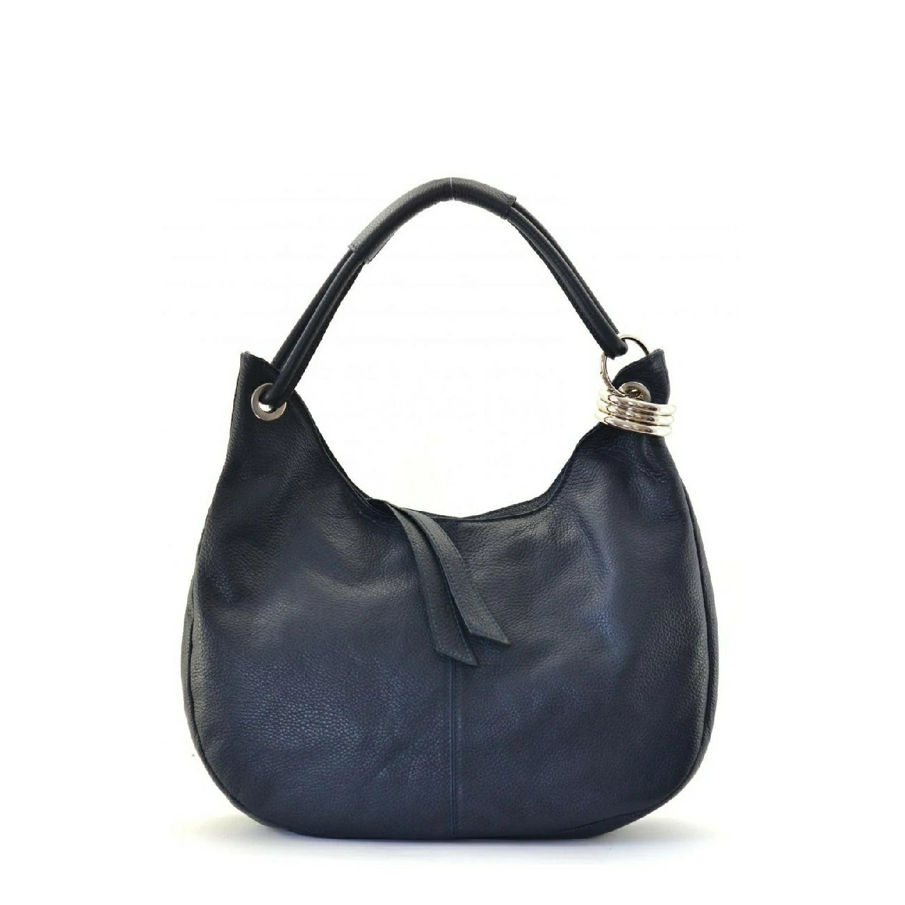 Sac à main en cuir grainé SAMOA Bleu marine