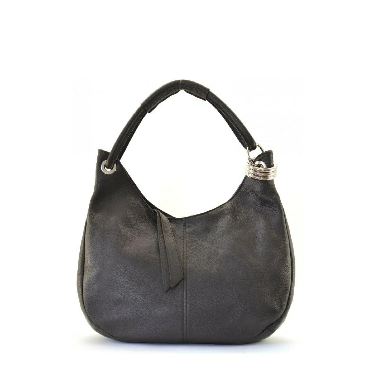 Bag main in grained leather SAMOA Chocolate