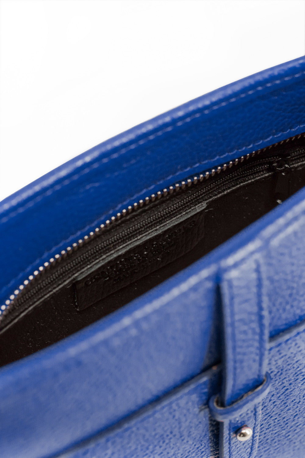 Sac à main hobo en cuir grainé CYBELE Bleu roi