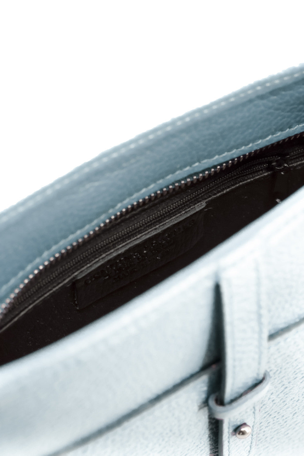 Sac à main hobo en cuir grainé CYBELE Bleu pastel