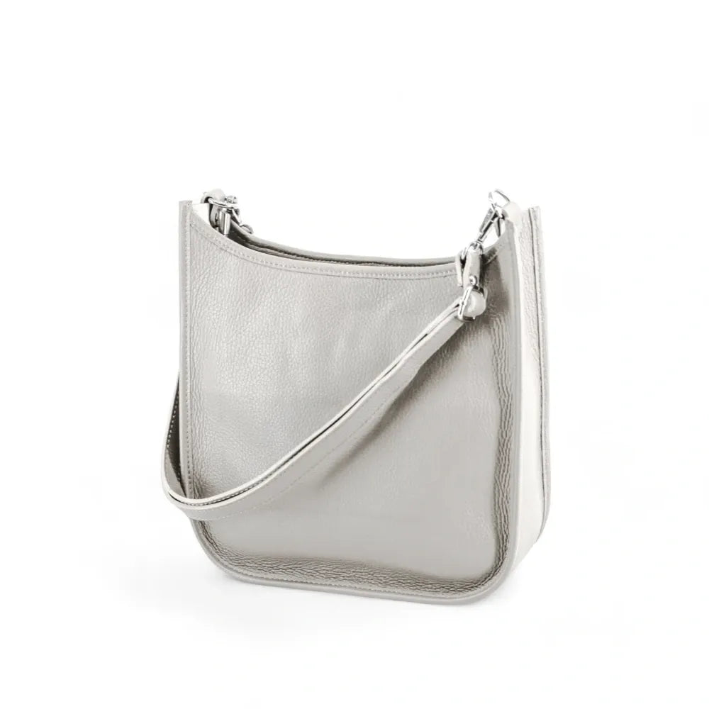 Sac à main hobo en cuir grainé CYBELE Blanc