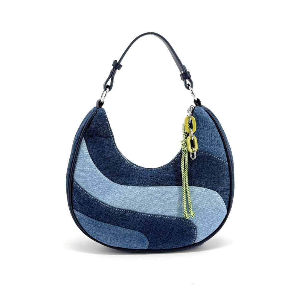 Sac à main HOBO en tissu SOHALIA Denim navy