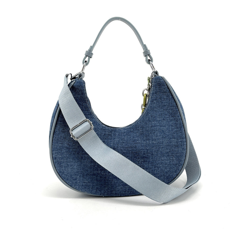 Sac à main HOBO en tissu SOHALIA Denim ciel