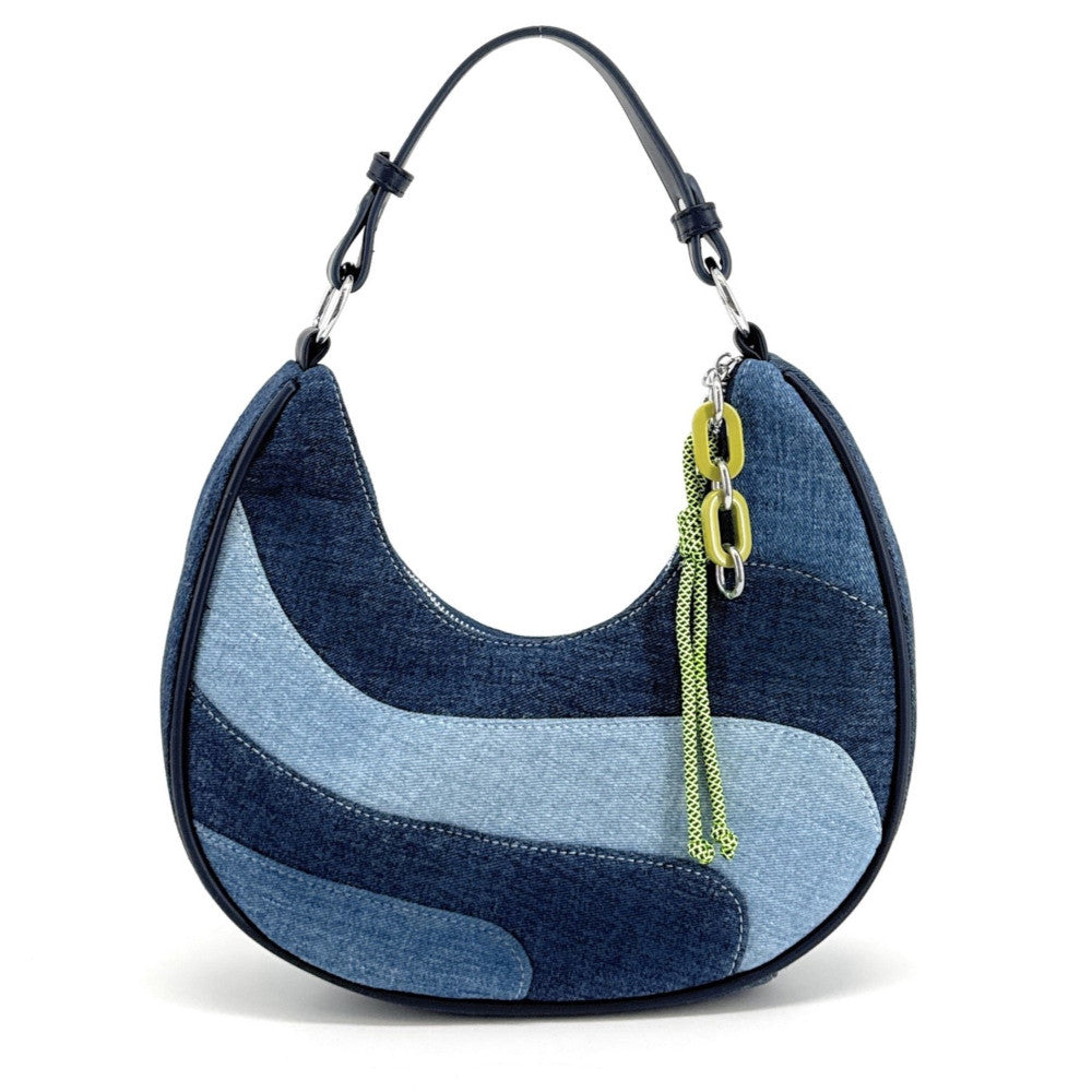 Sac à main HOBO en tissu SOHALIA Denim navy
