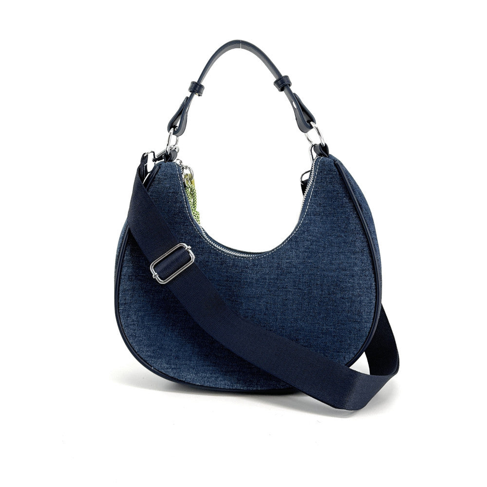 Sac à main HOBO en tissu SOHALIA Denim navy