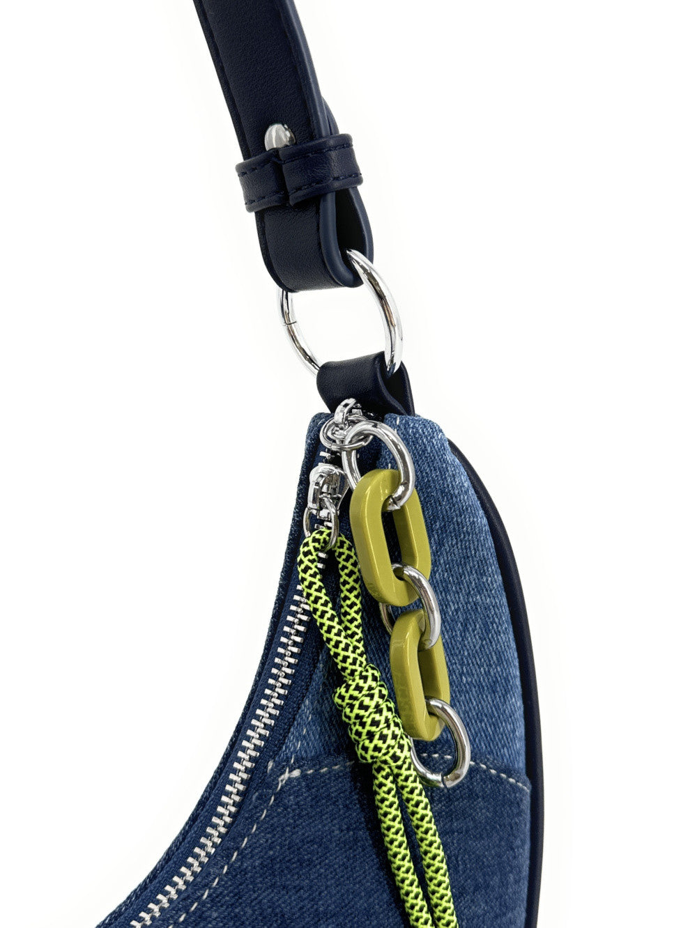 Sac à main HOBO en tissu SOHALIA Denim navy