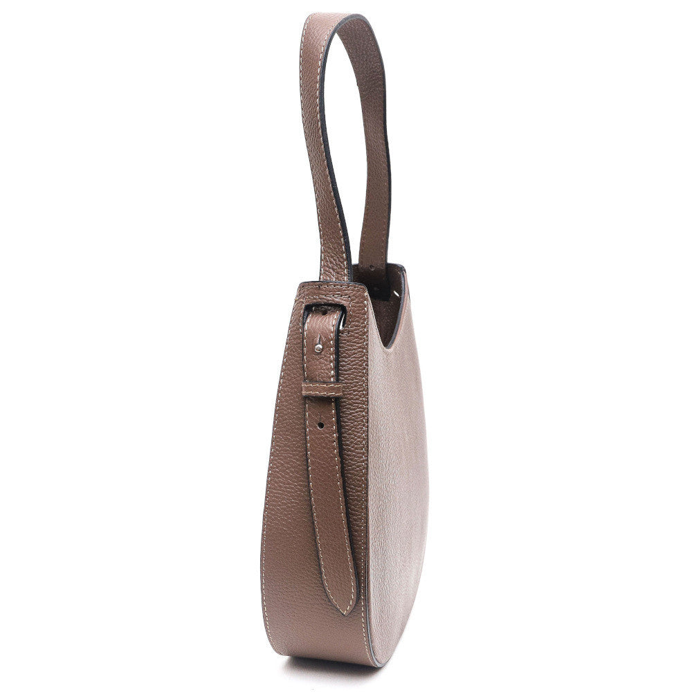 Sac HOBO en cuir grainé ESTHER Taupe