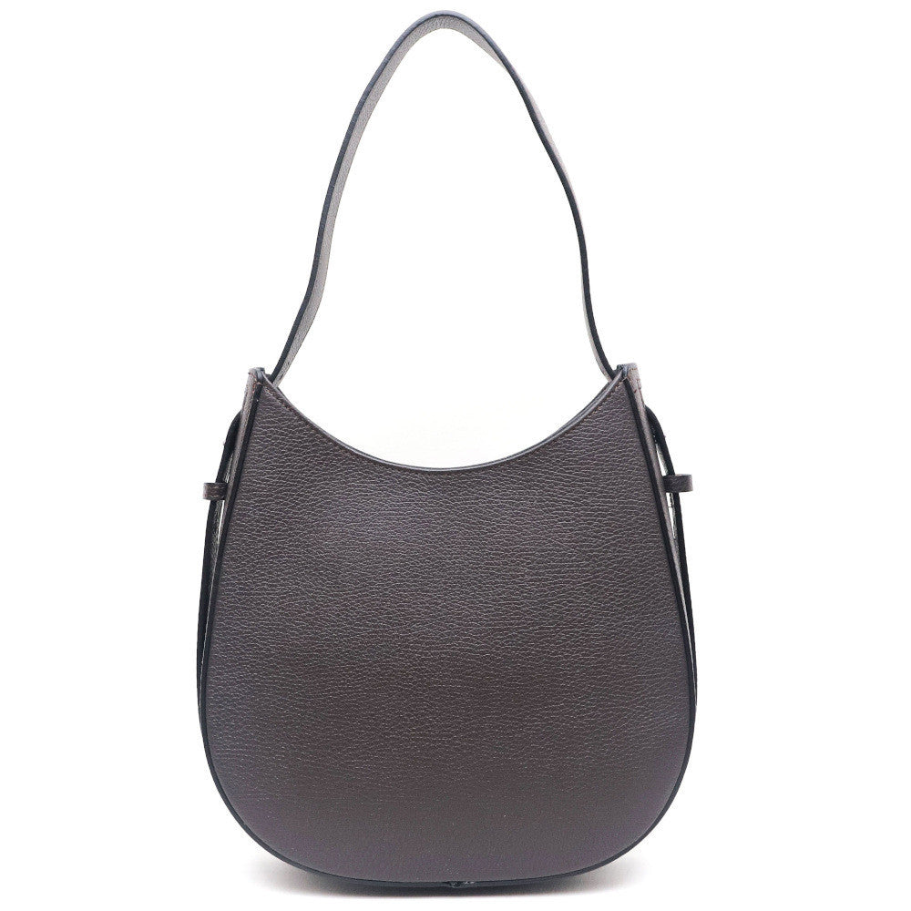 Sac HOBO en cuir grainé ESTHER Chocolat