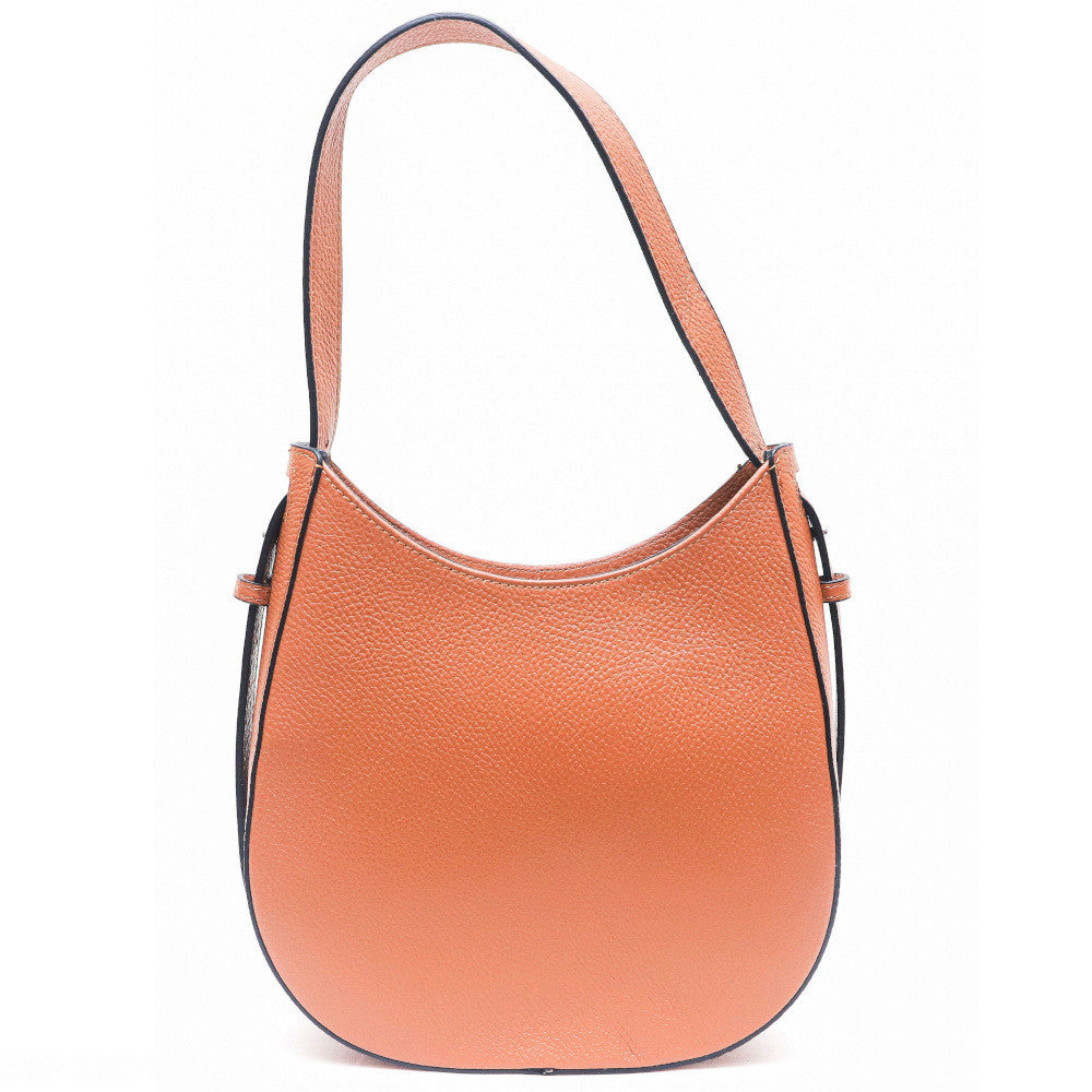 Sac HOBO en cuir grainé ESTHER Camel