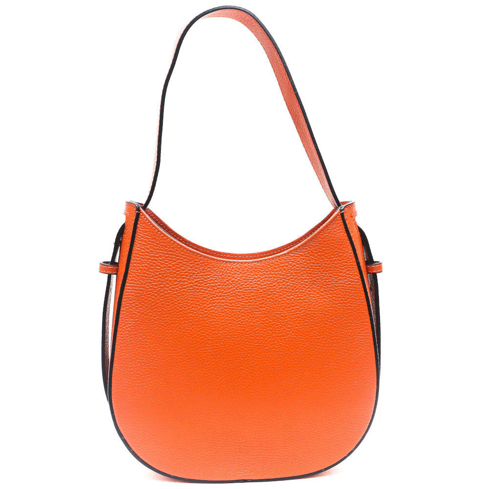 Sac HOBO en cuir grainé ESTHER Orange