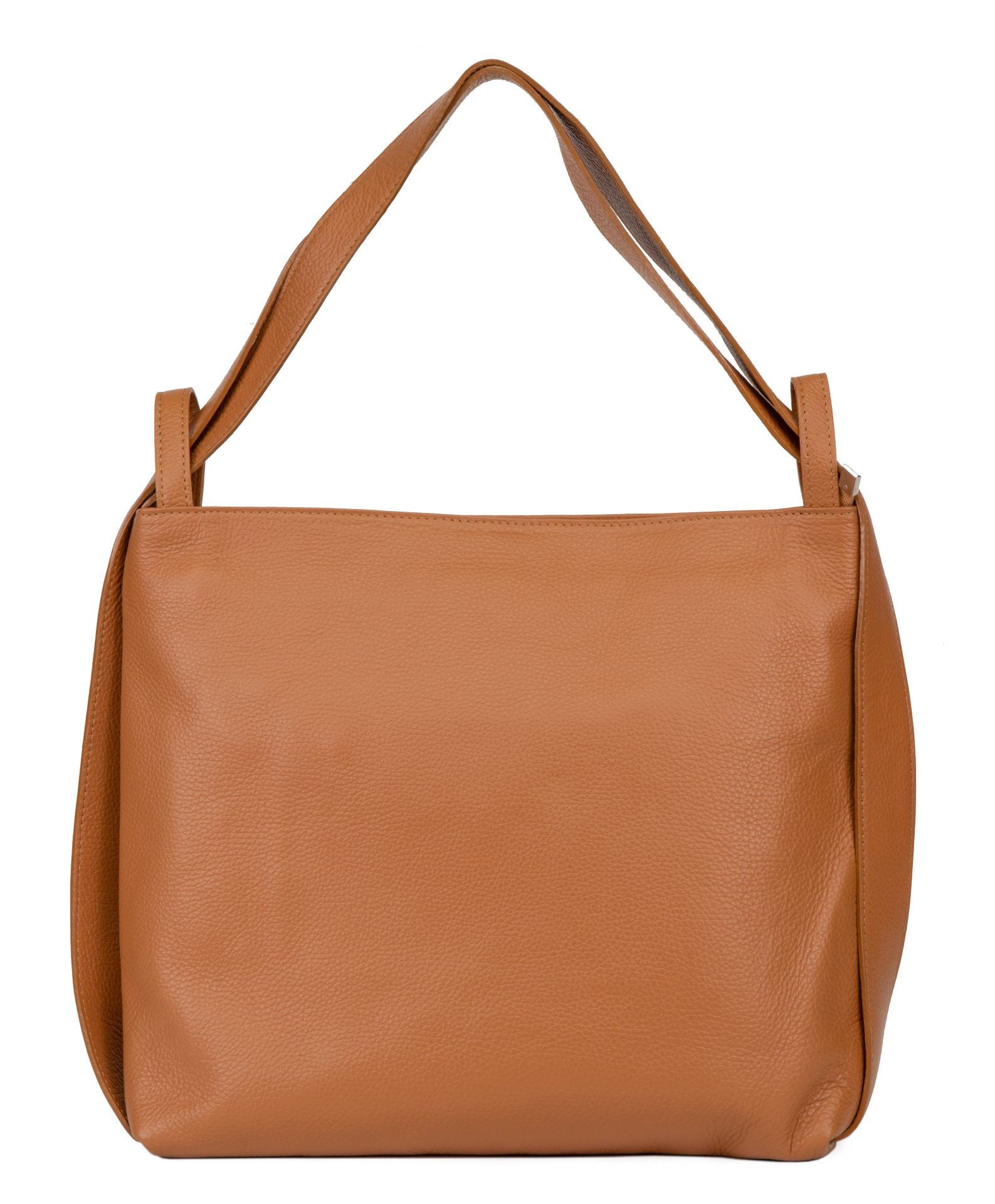 Sac à main sac à dos en cuir grainé SOHO Camel