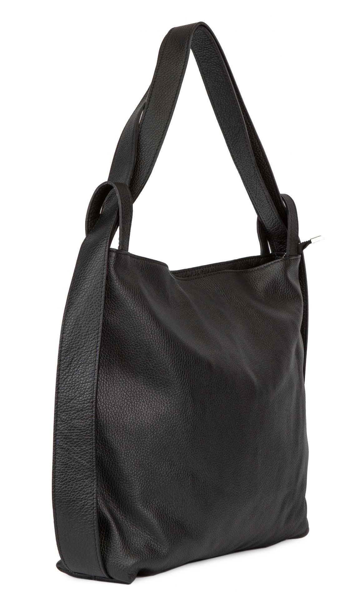 Sac à main sac à dos en cuir grainé SOHO Noir