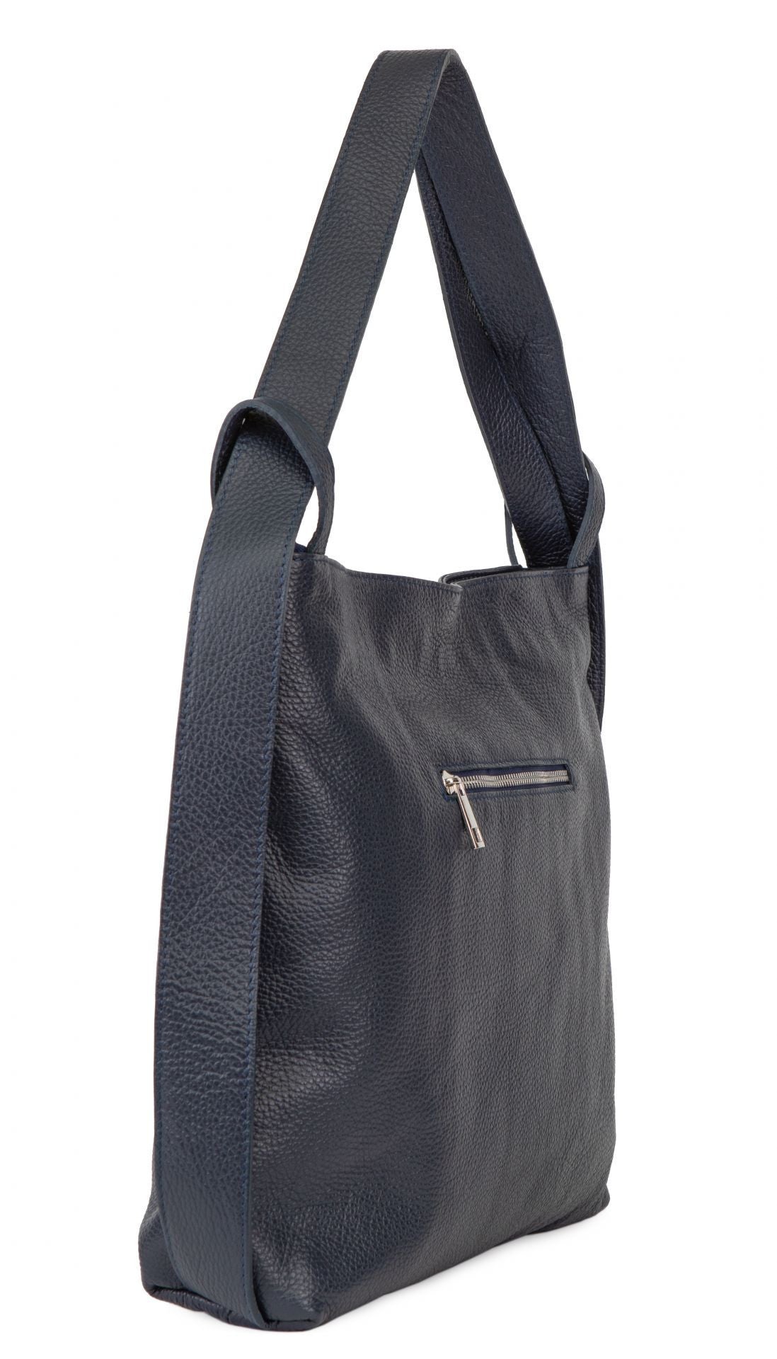 Sac à main sac à dos en cuir grainé SOHO Bleu marine