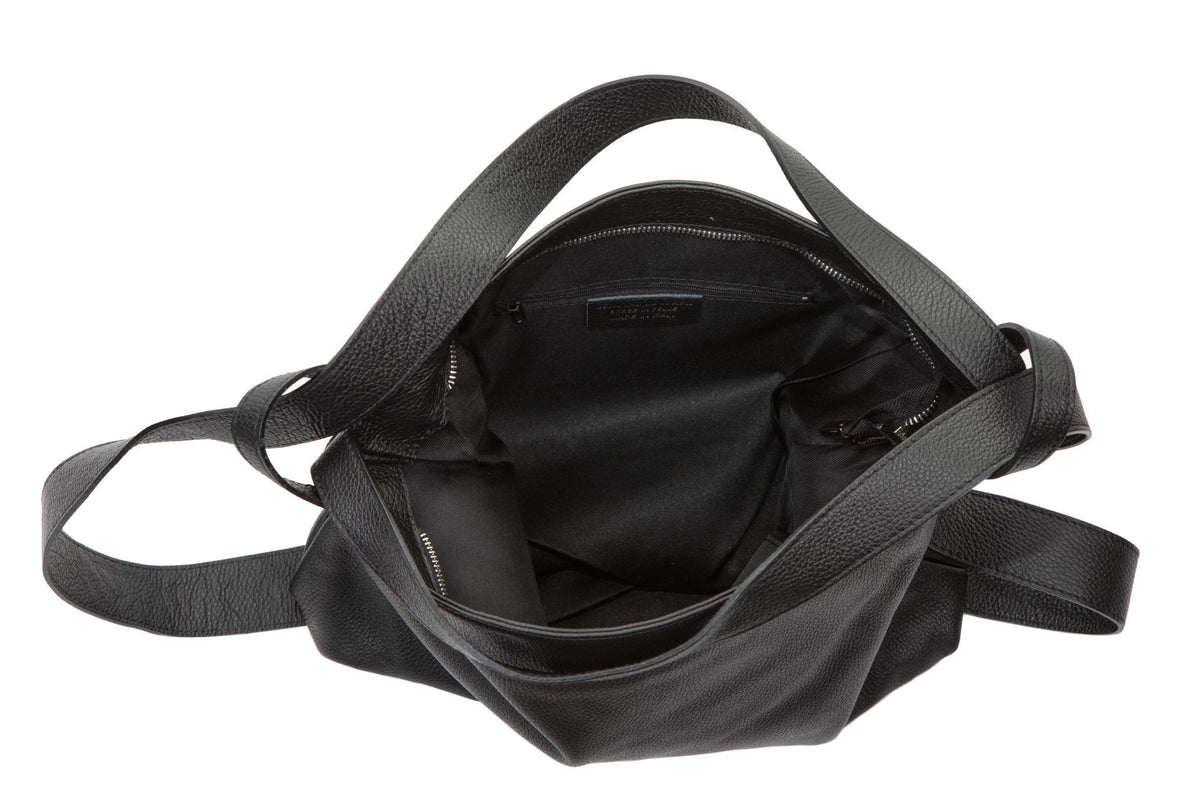 Sac à main sac à dos en cuir grainé SOHO Noir