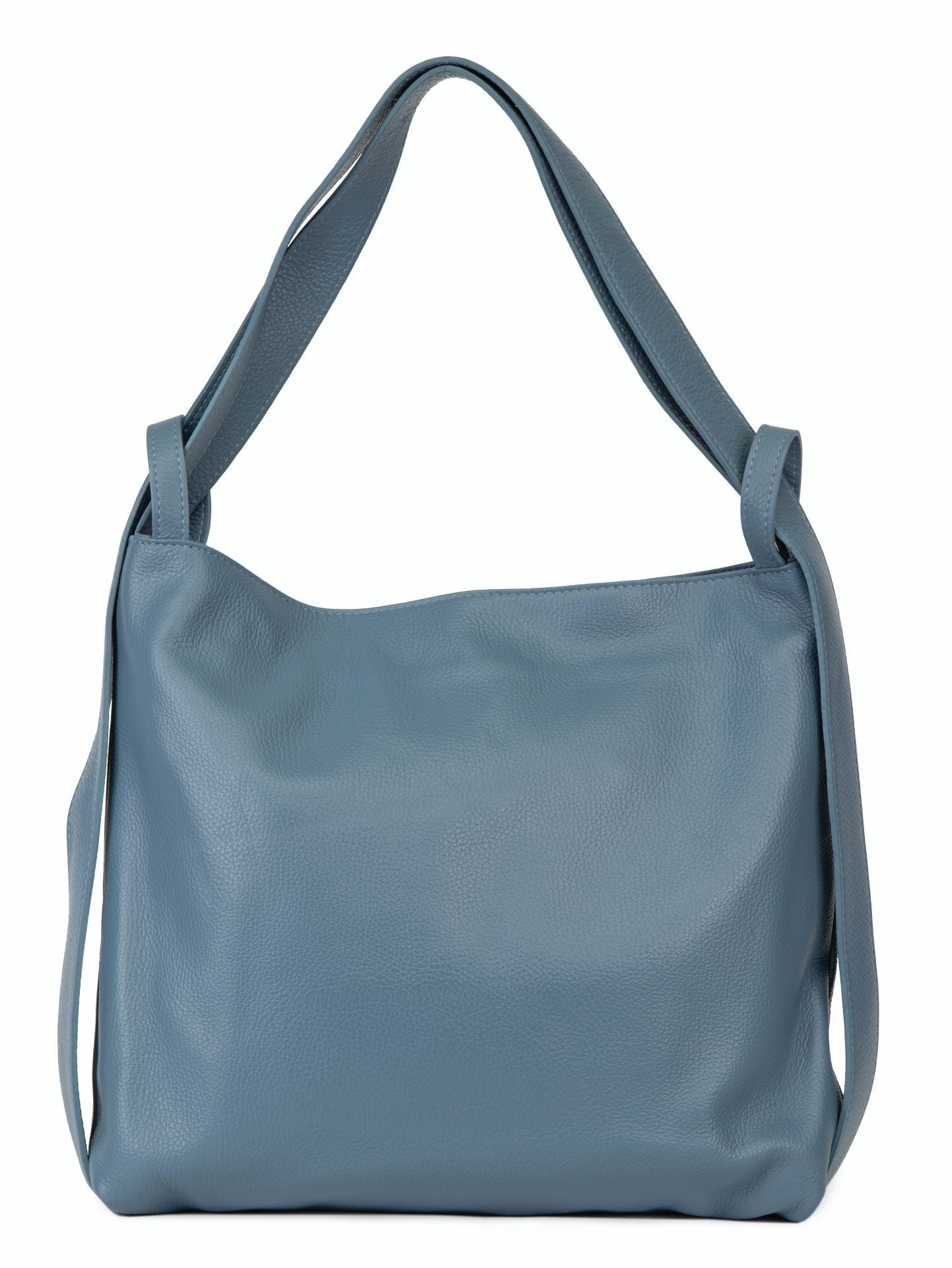 Sac à main sac à dos en cuir grainé SOHO Bleu glacier