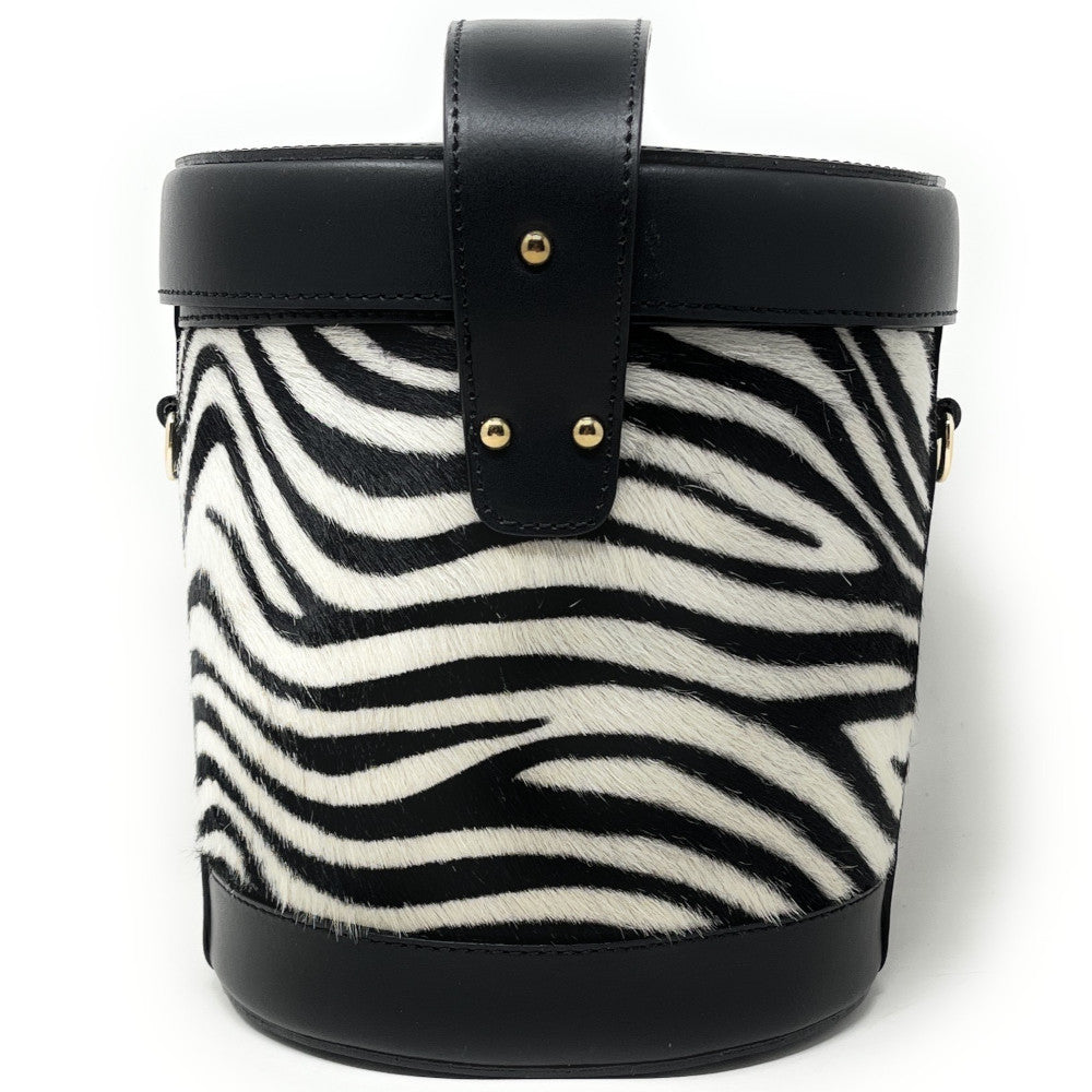 Sac seau en cuir à motifs TUMBADORA Zèbre