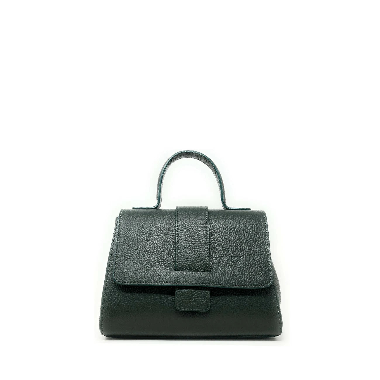 Sac bandoulière en cuir grainé SMART Vert forêt