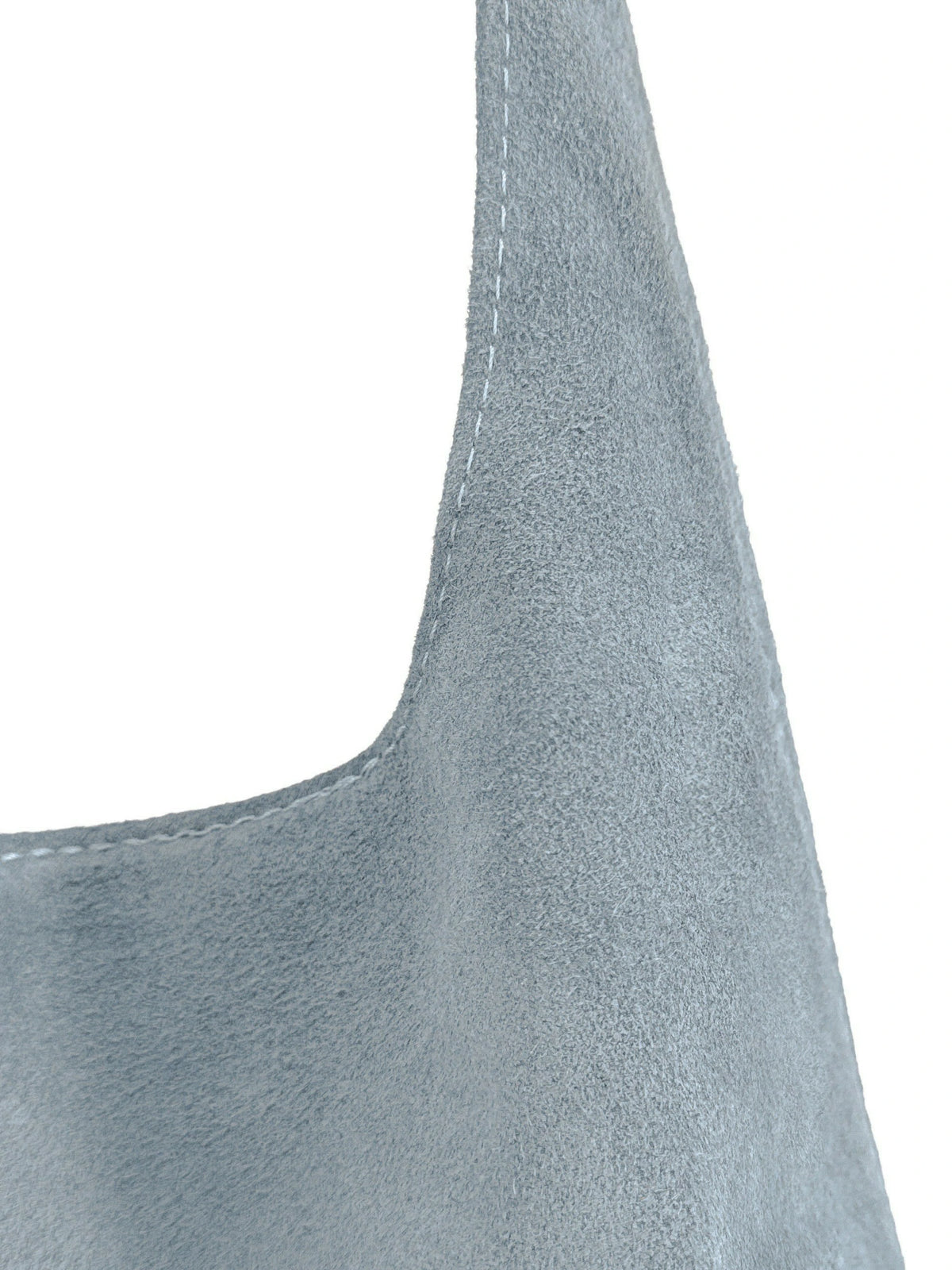 Borsa a mano a forma di HOBO in pelle scamosciata EVA Blu pastello