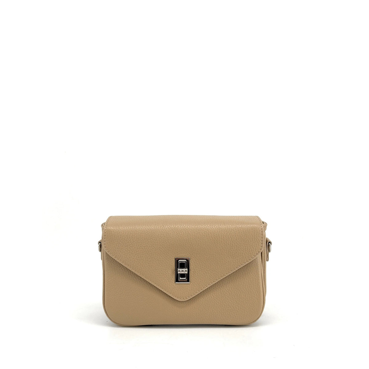 Sac trotteur en cuir grainé BAGGY Taupe clair