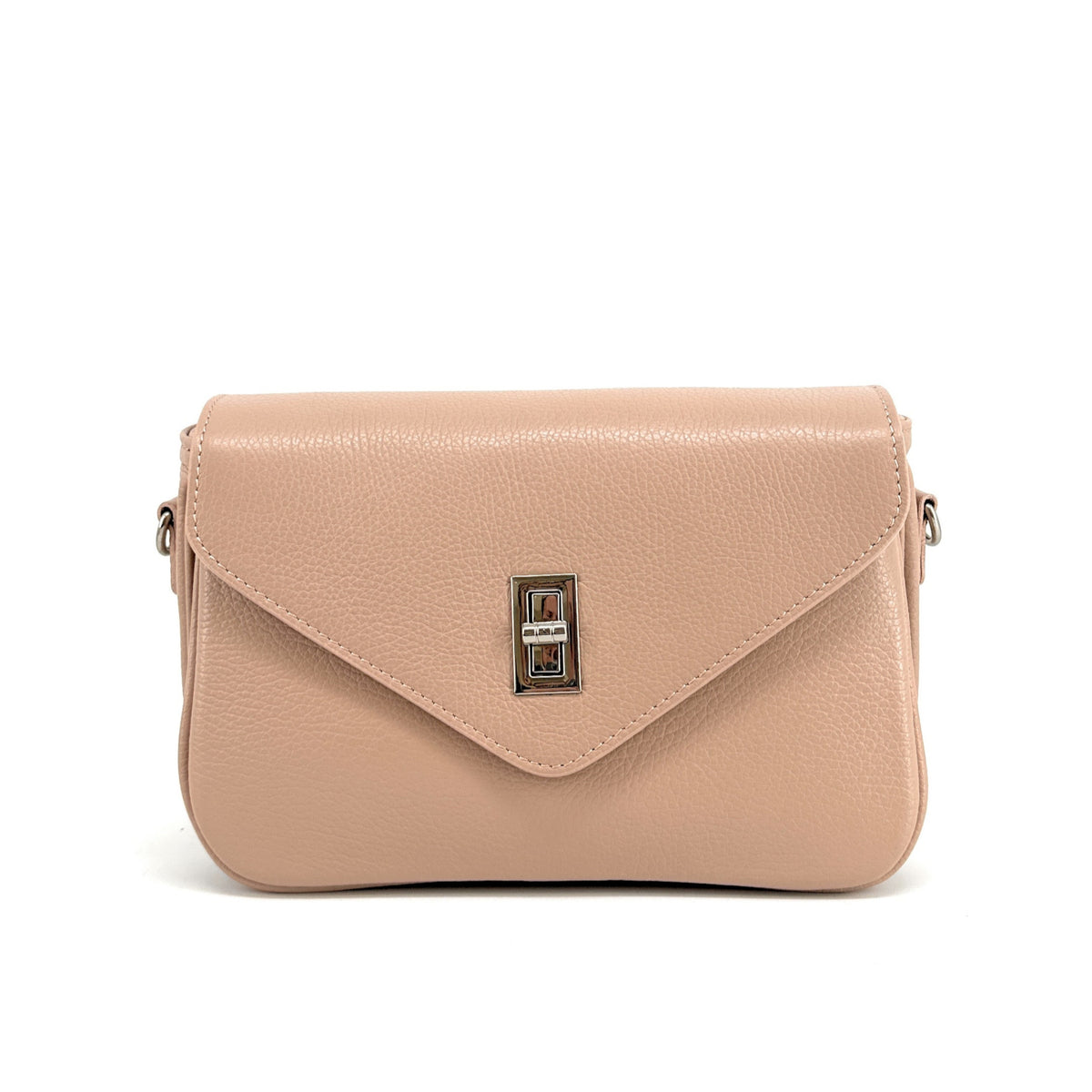Trotteur-Tasche aus genarbtem Leder BAGGY Nude-Rosa