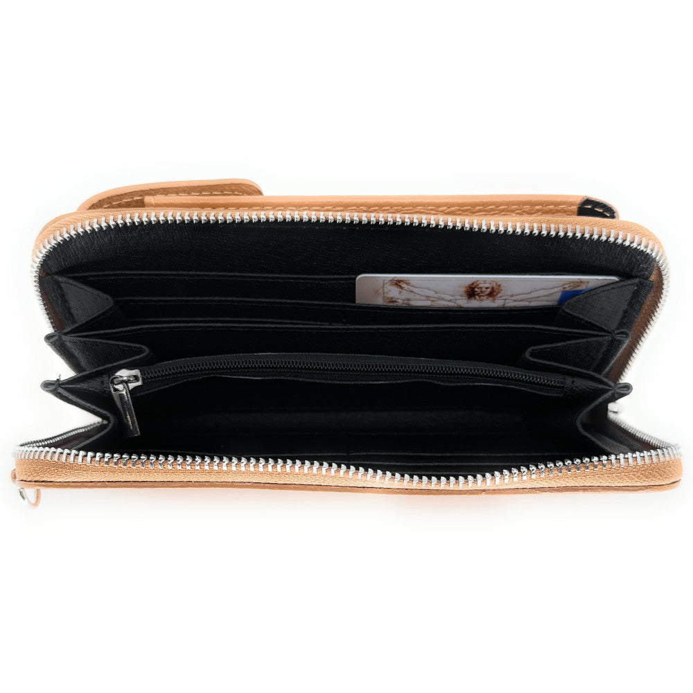 Mini-sac pochette en cuir grainé STREET Camel
