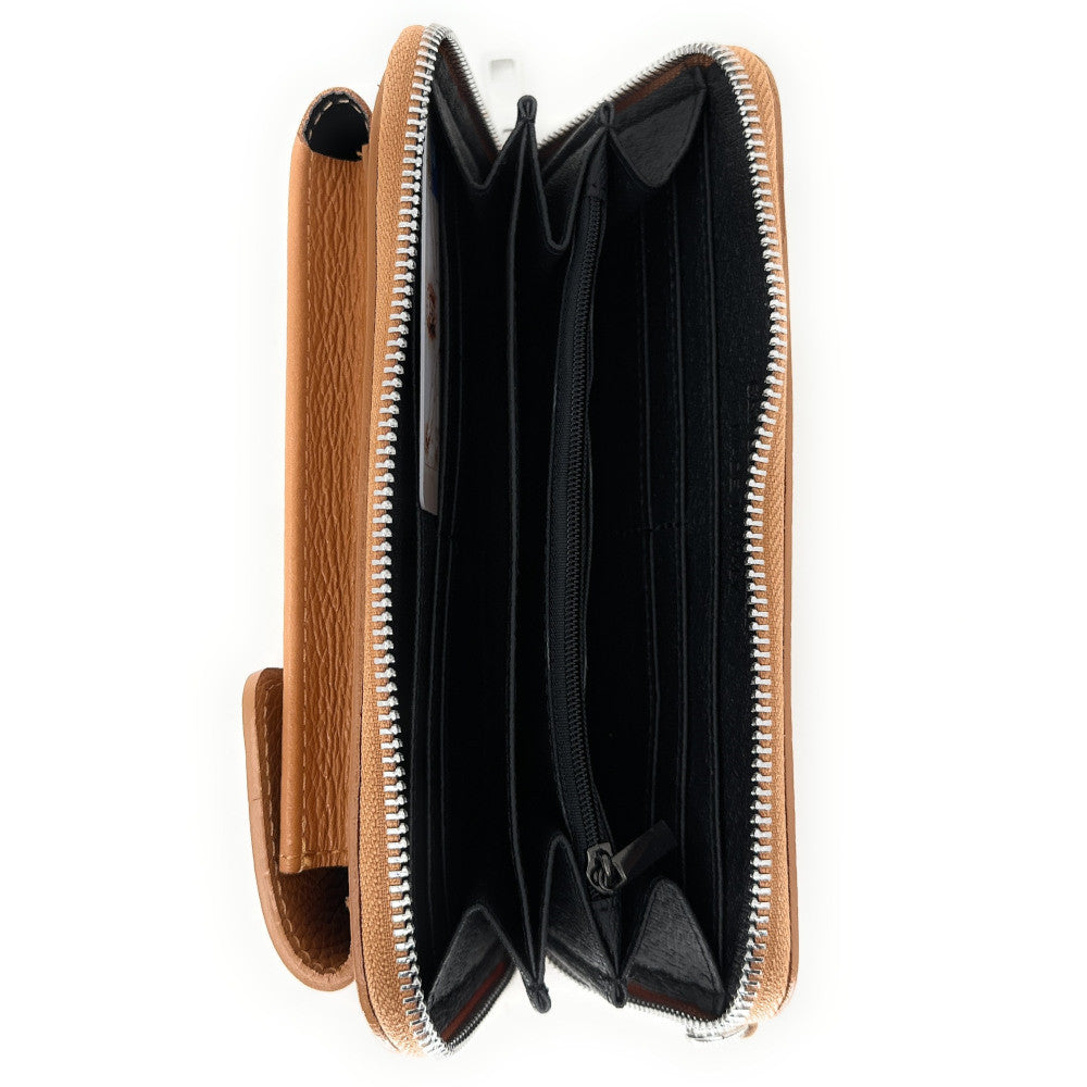 Mini-sac pochette en cuir grainé STREET Camel