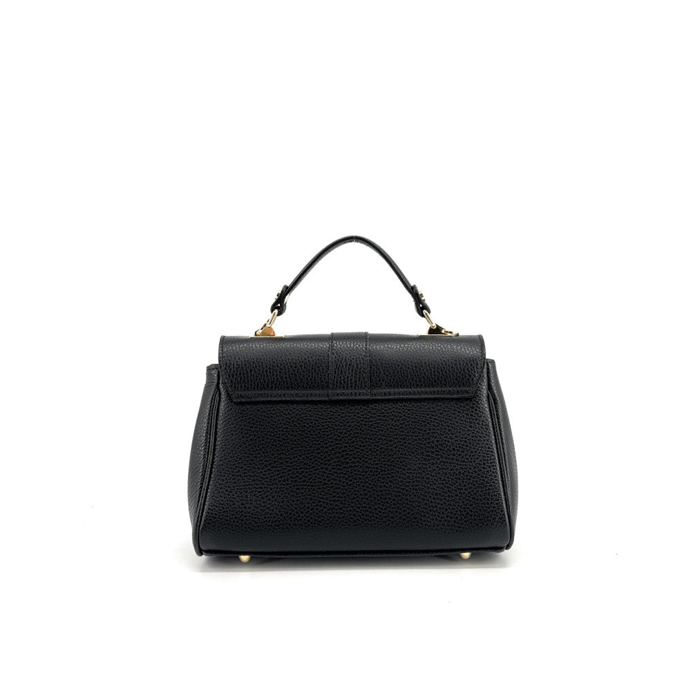 Sac à main en cuir grainé ZOE Noir