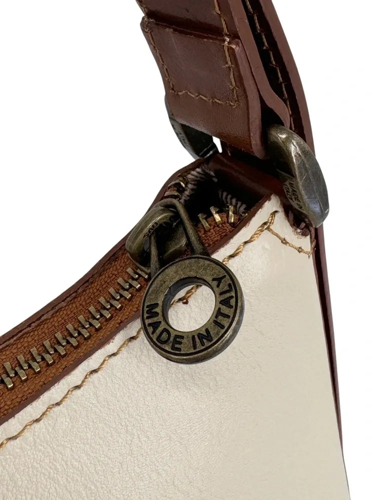 Sac french stick en cuir lisse CHIARA Beige / Camel