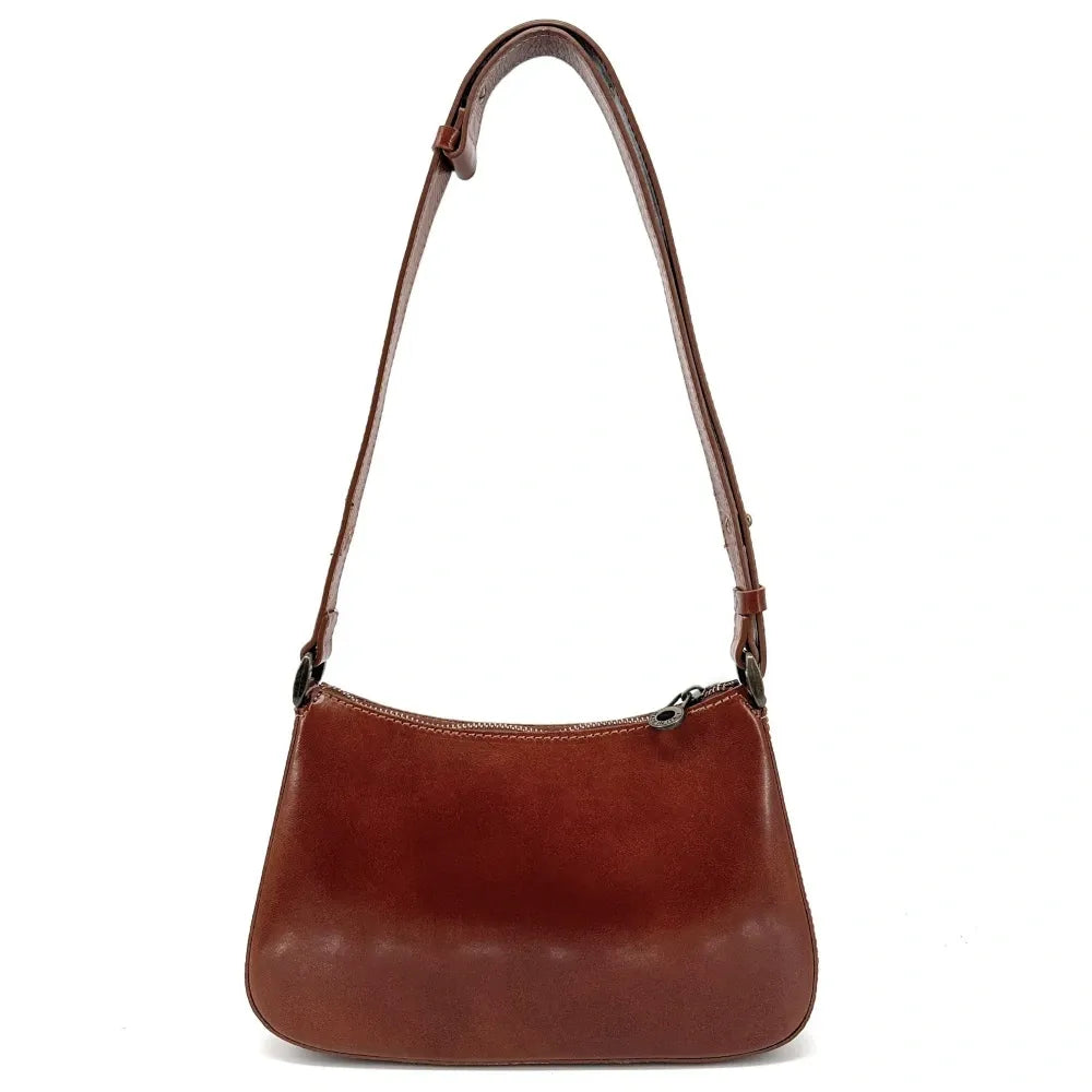 Sac french stick en cuir lisse CHIARA Cognac