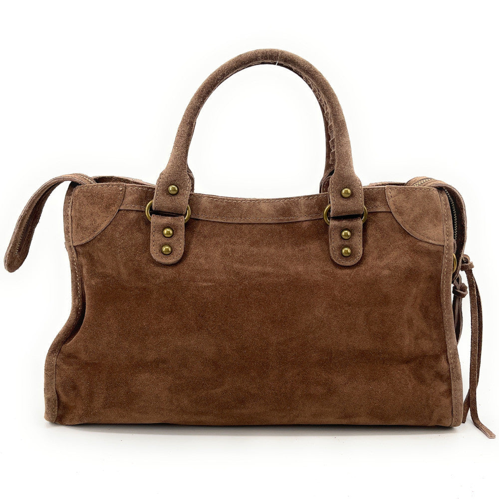 Grand sac french stick en croûte de cuir EDISON Taupe foncé
