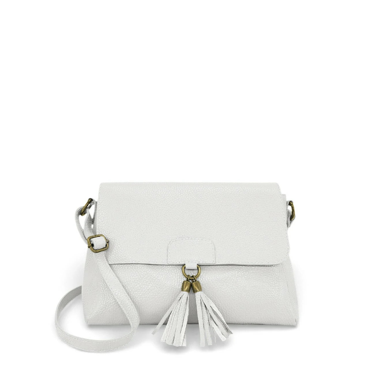 Sac Bandoulière Vegan Cuir Souple Blanc – Marque SHARPY, Fabriqué En Italie, état Neuf Sans étiquette