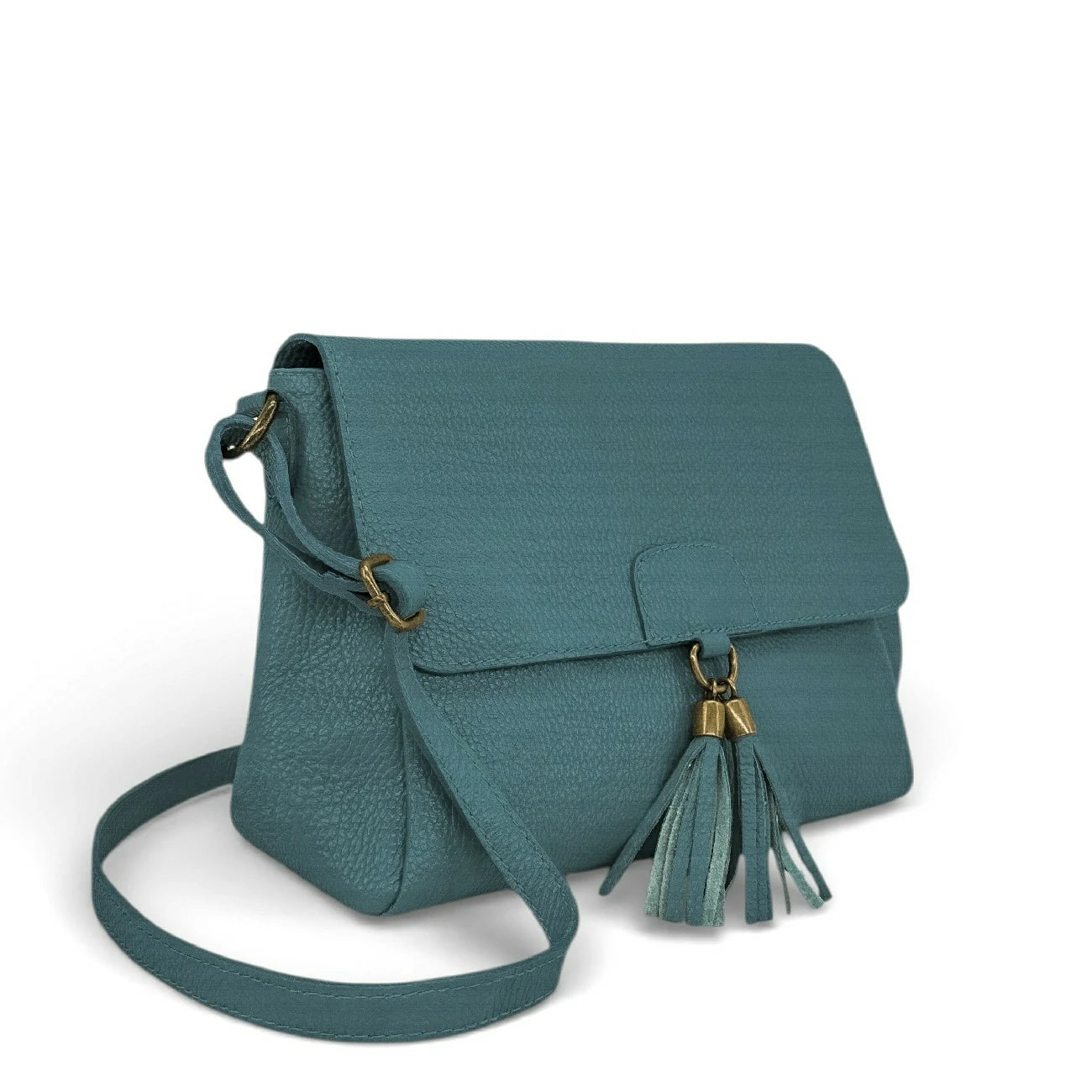 Borsa a tracolla in pelle grana SAIGON Mole chiara