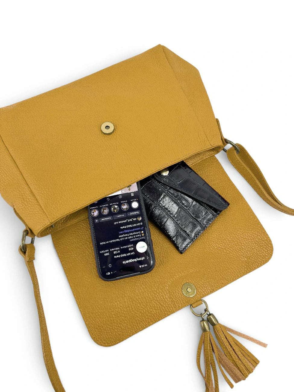 Pochette en cuir Rog à bandoulière - Cuirs Ney Pochette en cuir Rog à bandoulière - Cuirs Ney