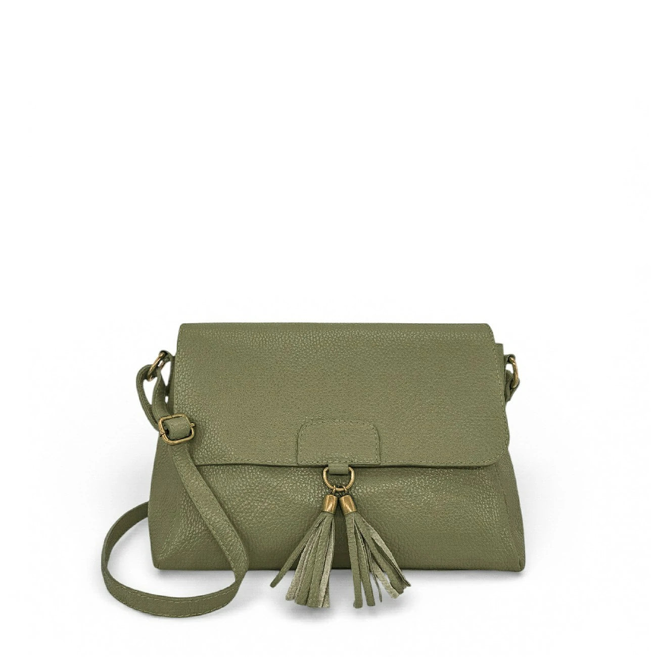 Borsa a tracolla in pelle grana SAIGON Mole chiara