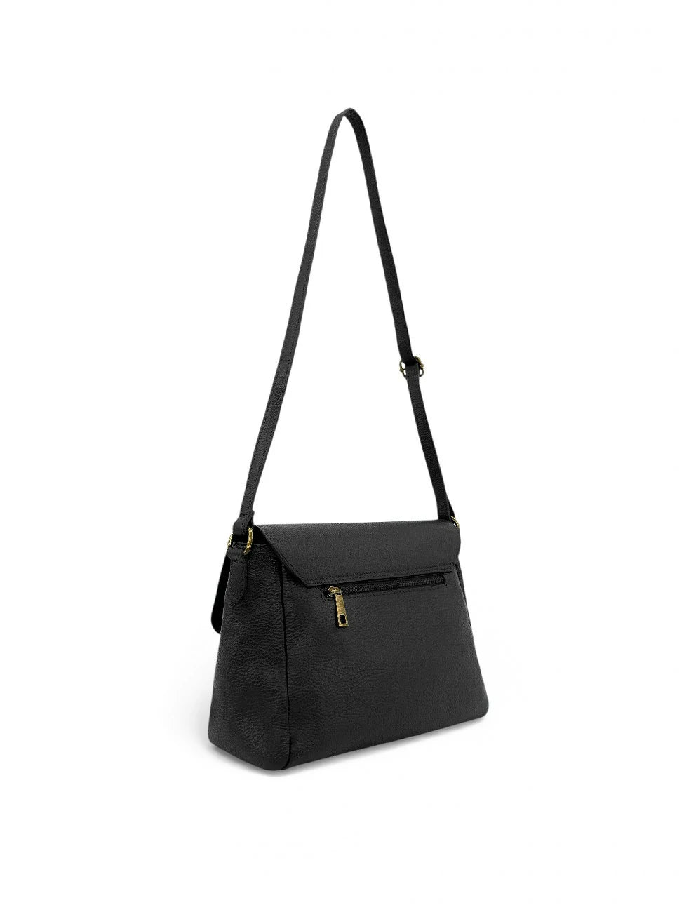 Bolso bandolera en piel granulada SAIGON Negro