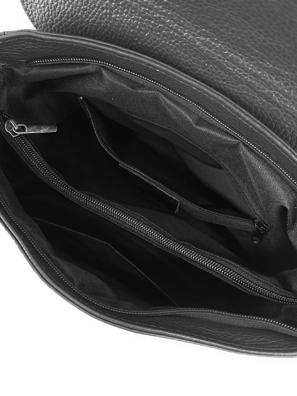 Bolso bandolera en piel granulada SAIGON Negro
