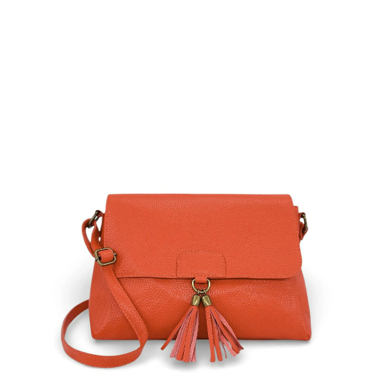 Borsa a tracolla in pelle grana SAIGON Mole chiara