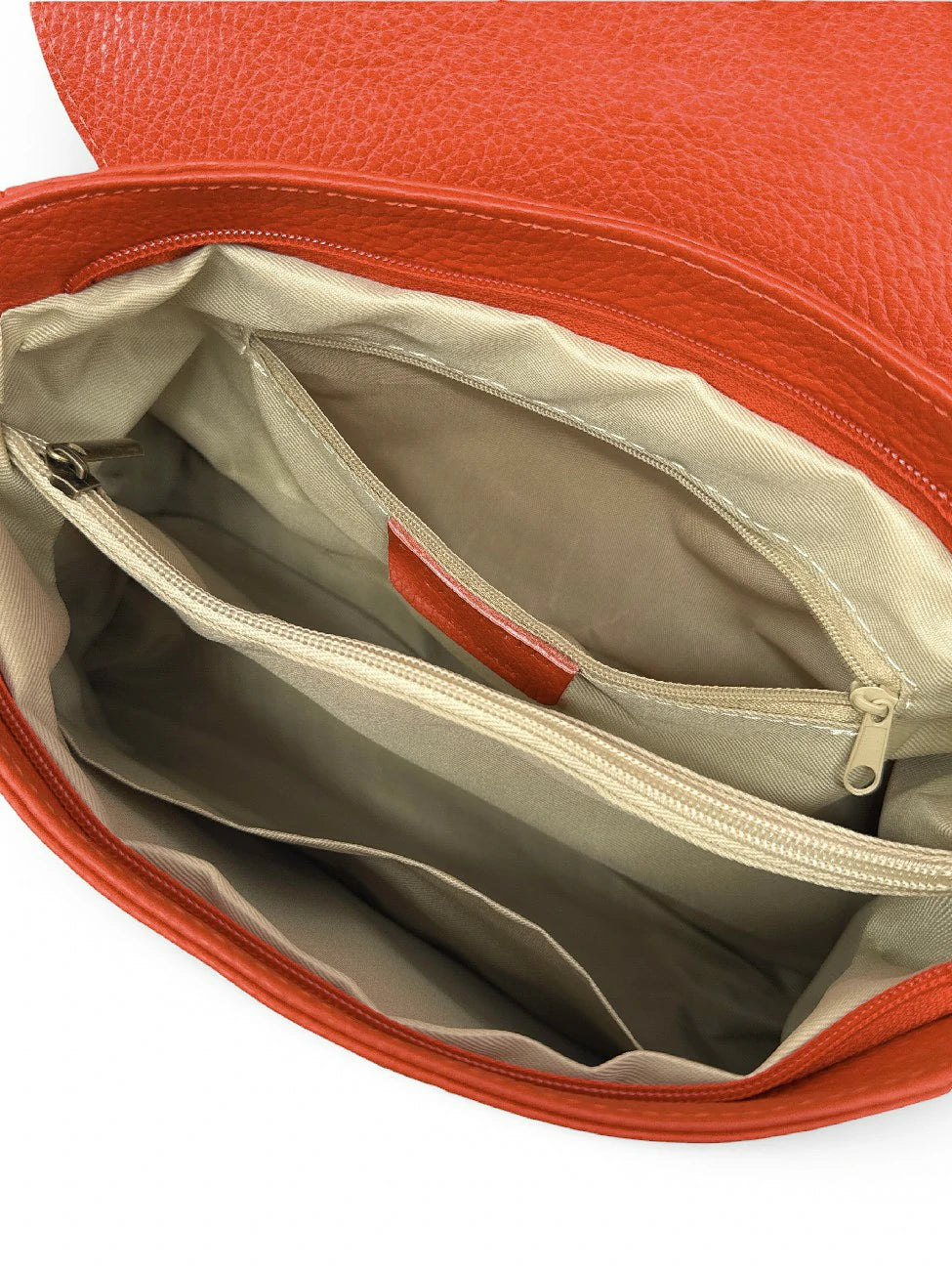 Sac bandoulière en cuir grainé SAIGON Orange