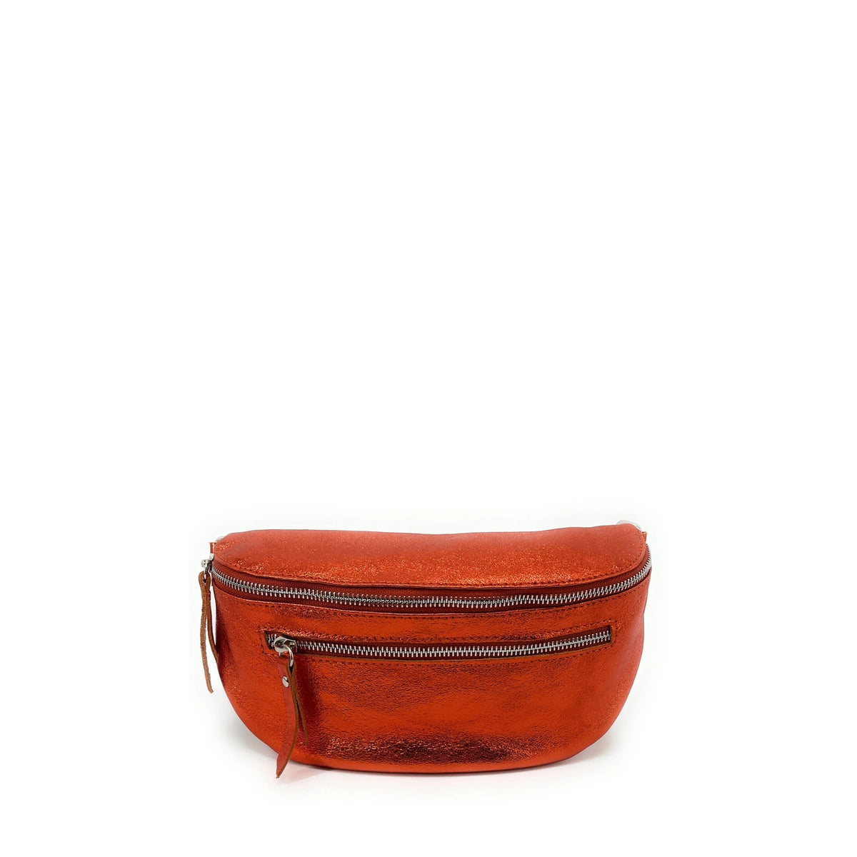 Riñonera de piel tornasolada LOU-ANN naranja tornasolado