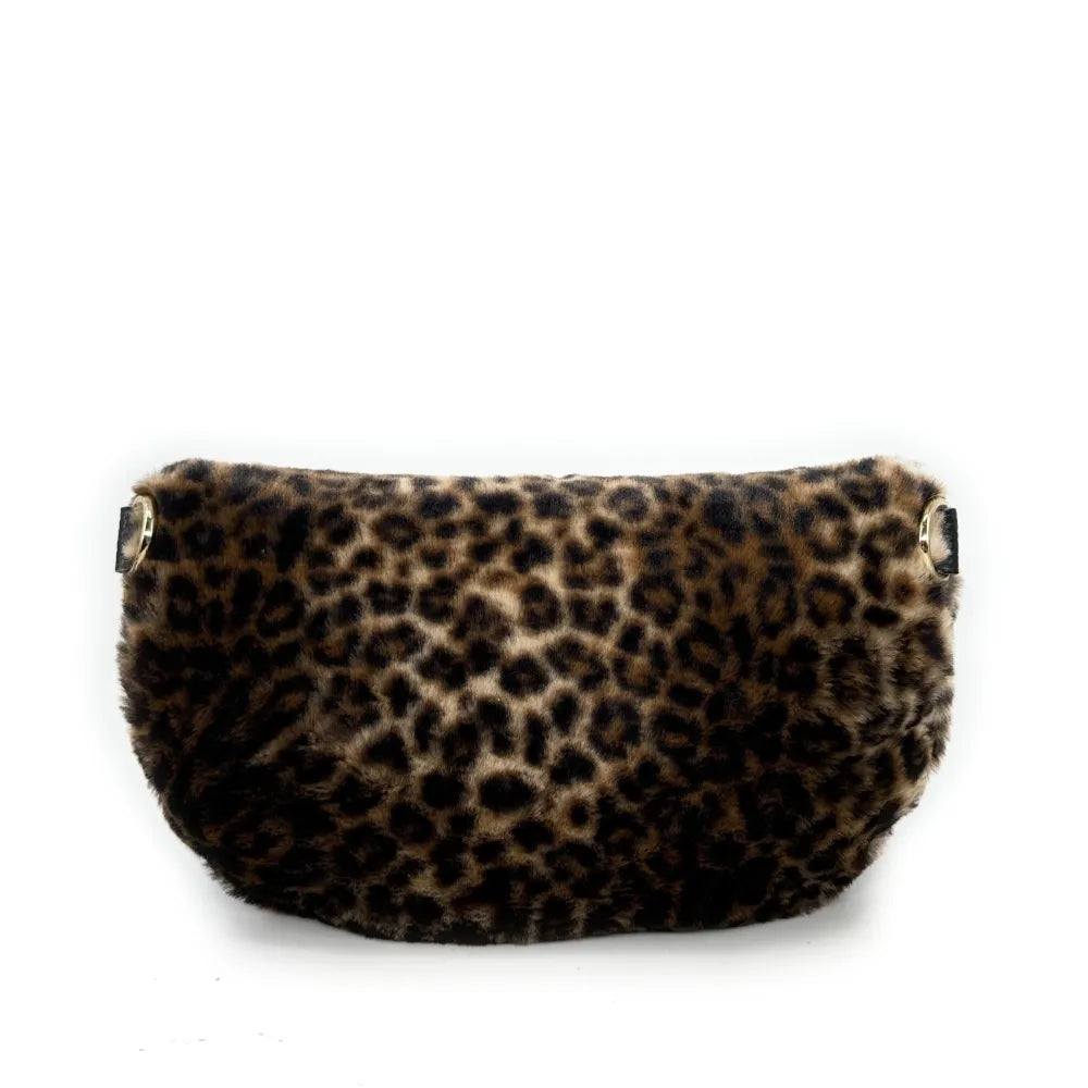Sac banane en cuir et fausse fourrure LOU KITTY Ocelot