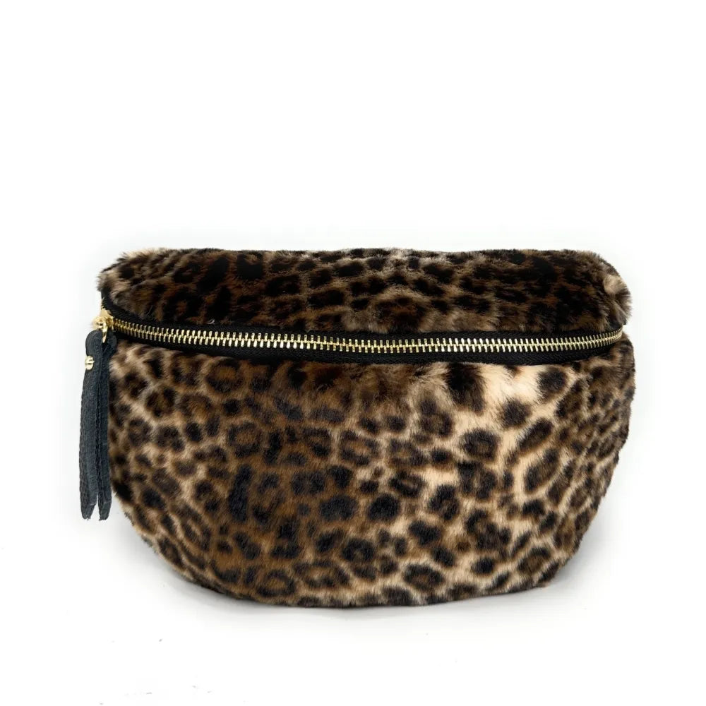 Sac banane en cuir et fausse fourrure LOU KITTY Ocelot