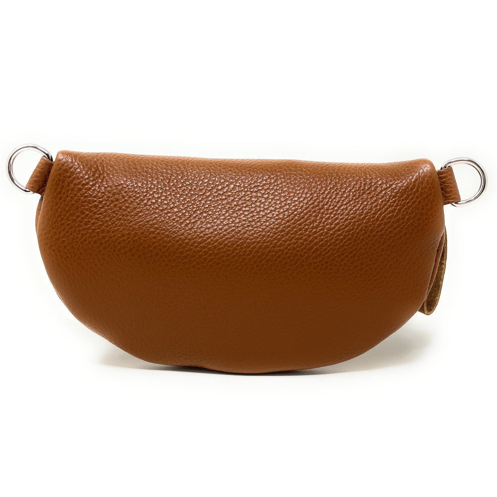 Sac banane en cuir grainé LOU Camel