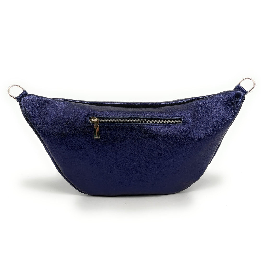 Sac banane en cuir irisé LILOU GLOW Nuit étoilée