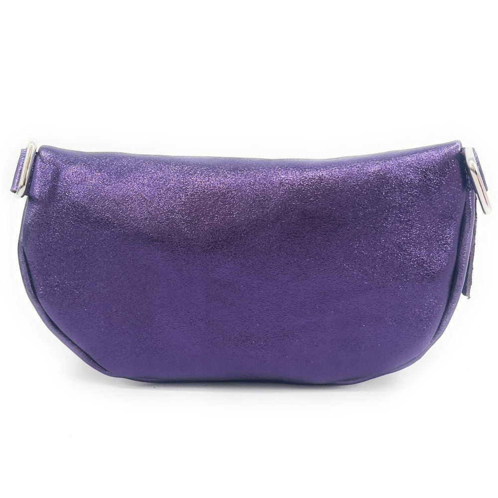 Sac banane en cuir irisé LOU-ANN Améthyste