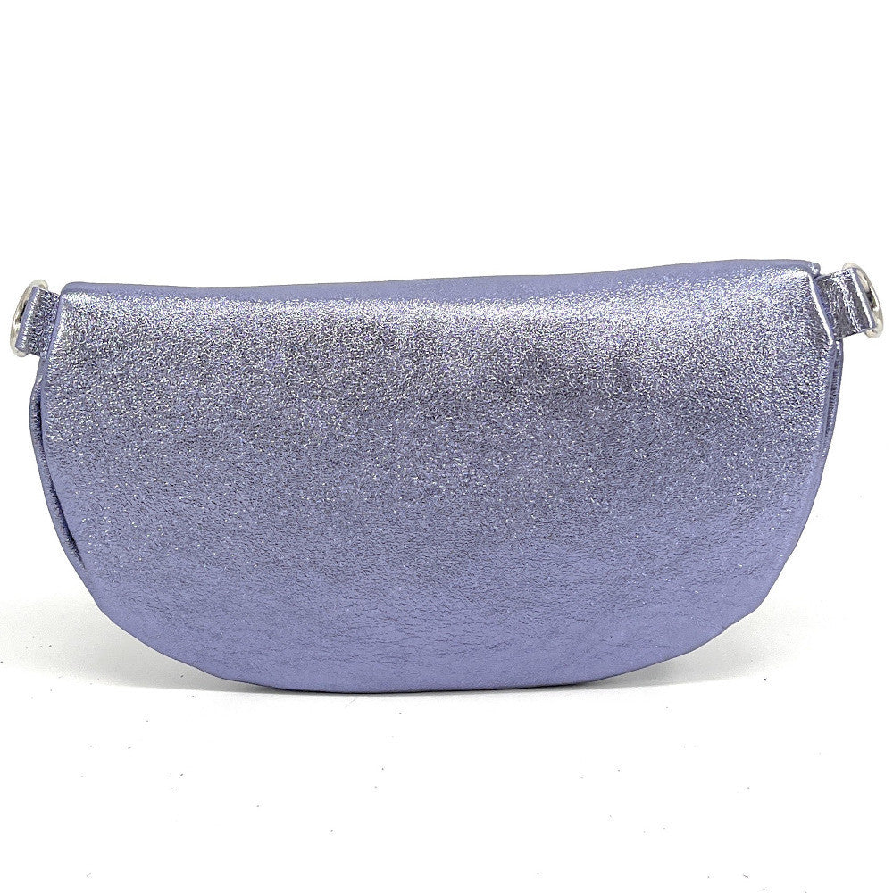 Sac banane en cuir irisé LOU-ANN Lilas irisé