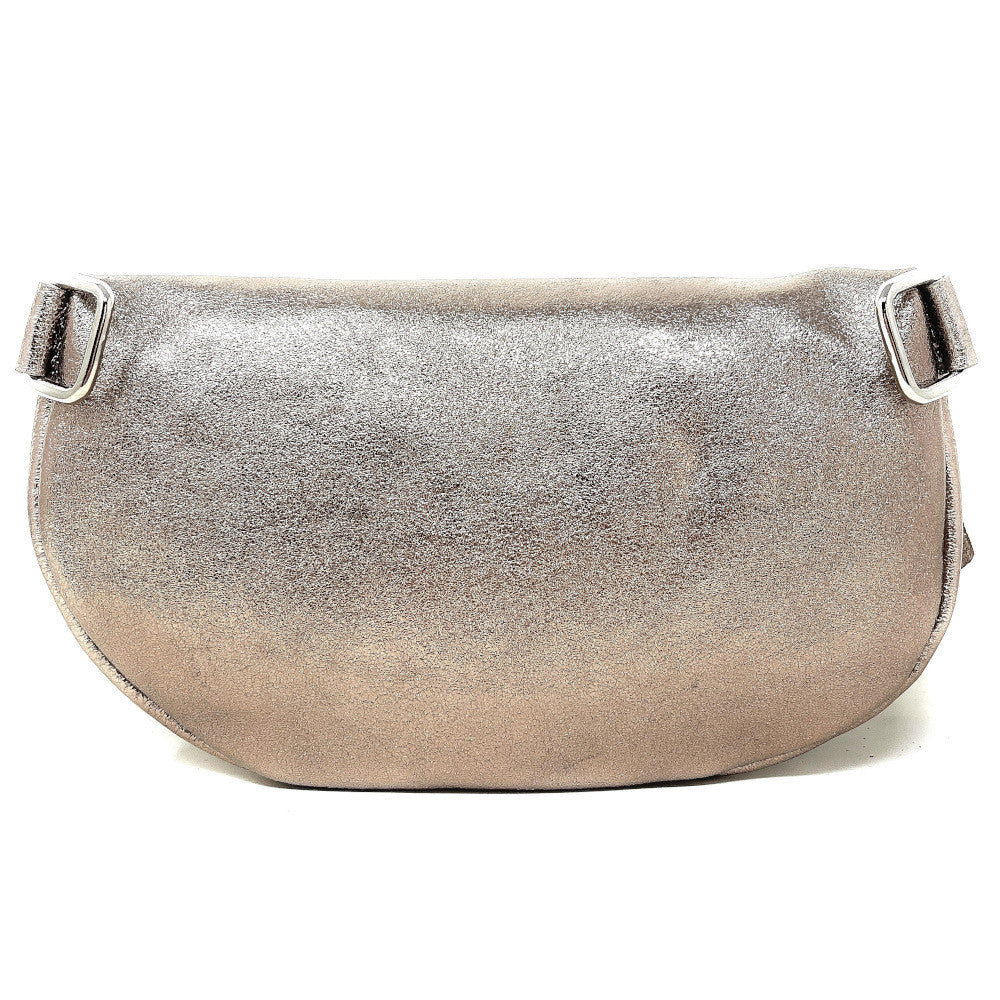 Sac banane en cuir irisé LOU-ANN Champagne irisé