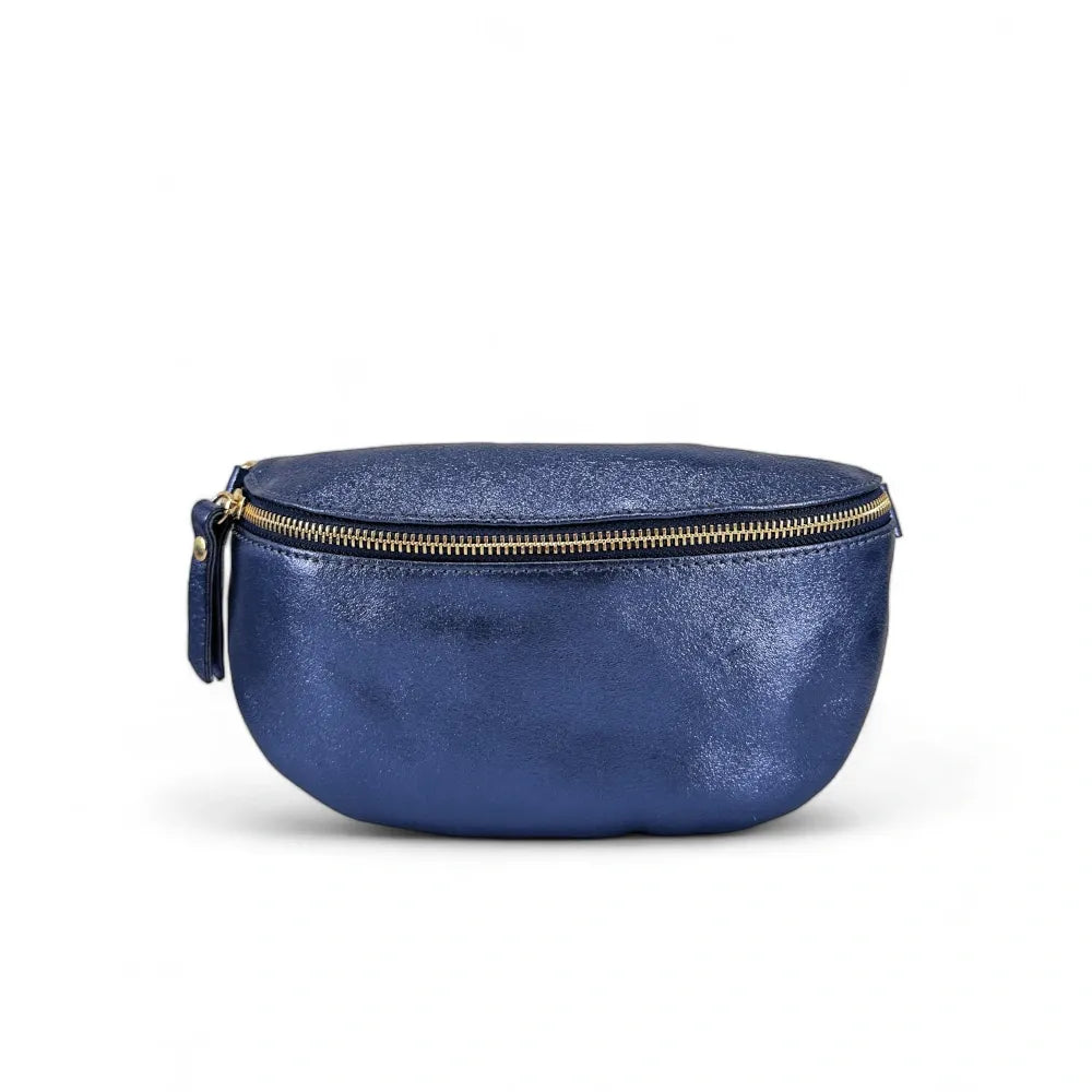 Sac banane en cuir irisé LOU-DO métal doré Nuit étoilée