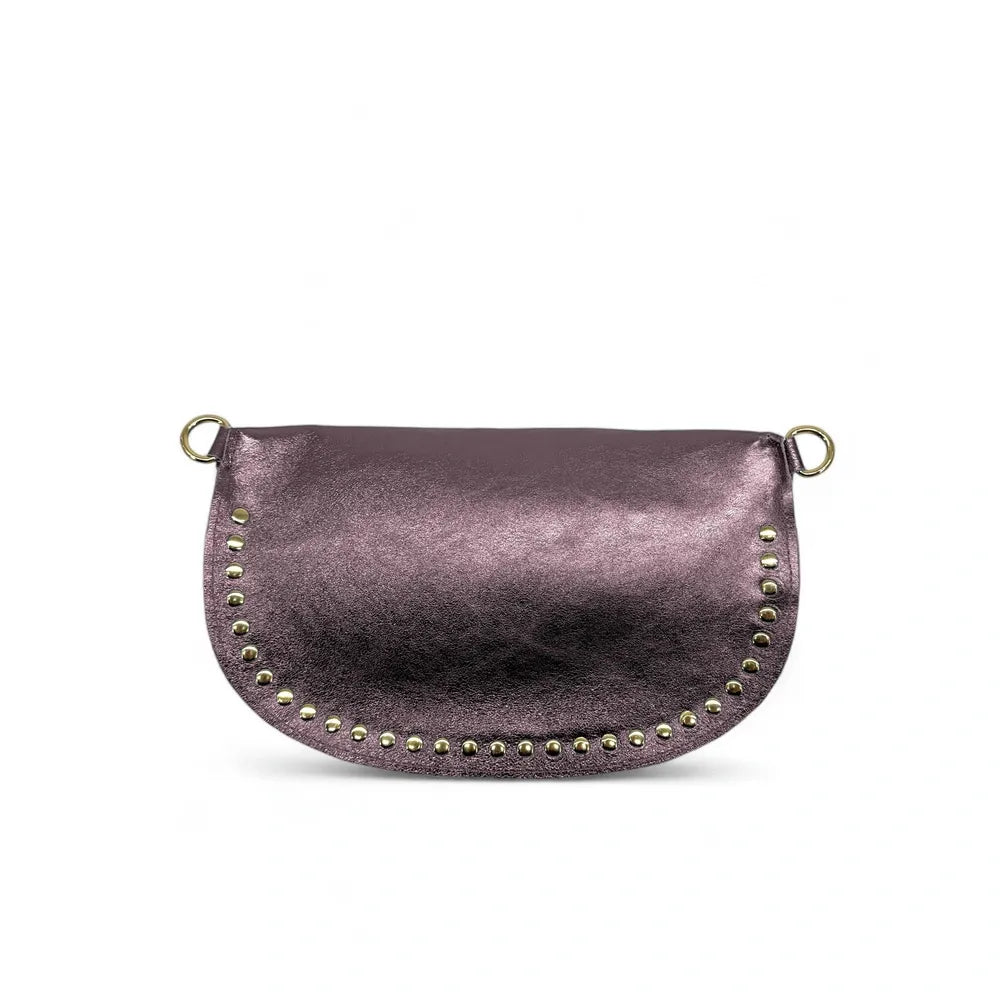 Sac banane en cuir irisé LOU PANADAS Chocolat givré